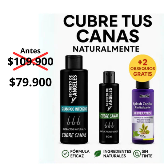 Shampoo Cubre Canas Aura Prime 3×1 con Colágeno + Resveratrol