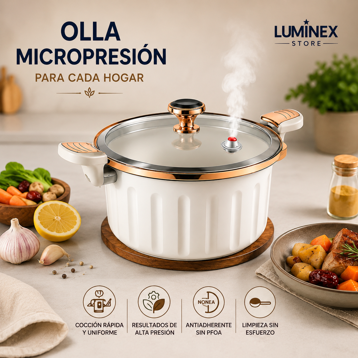Olla de Micropresión 10 Litros – Cocción Rápida, Segura y de Gran Capacidad