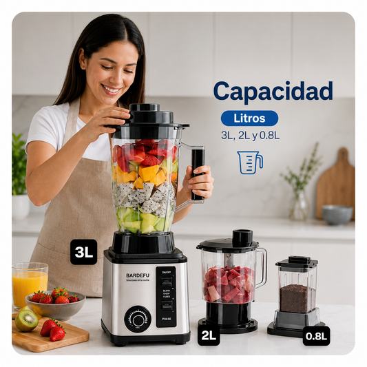 Licuadora Multifuncional 8 en 1 | Tritura, Licúa, Pica y Mucho Más